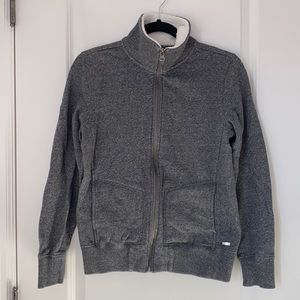Roots grey zip up sweater